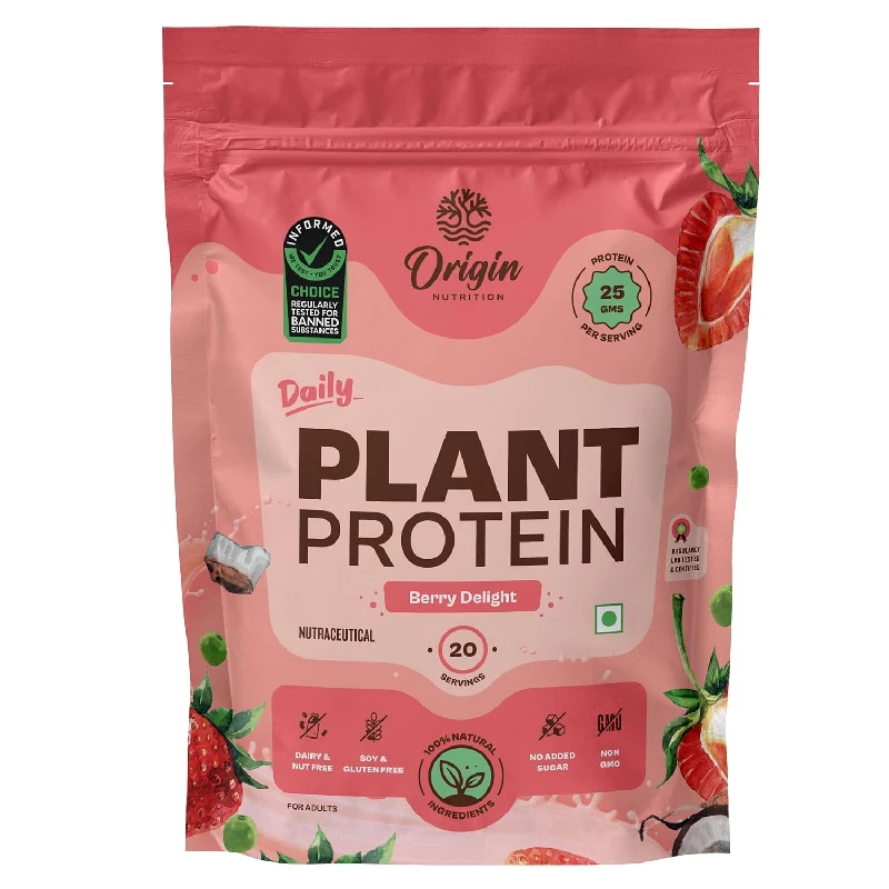 Origin Nutrition Natural Vegan Protein Powder, Strawberry-1.webp